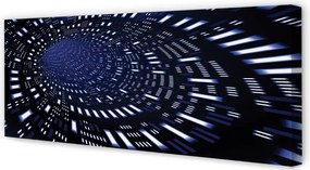 Zdjęcie na płótnie Błękitny Tunel Przestrzenny 3D