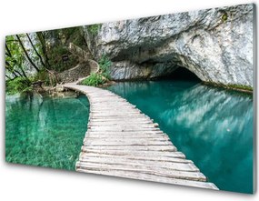 Panel Szklany Most nad Cichym Jeziorem