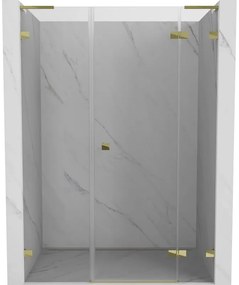 Mexen Lunar L drzwi prysznicowe uchylne prawe 155 cm, transparent, złote - 834SL-155-050-50-00-P