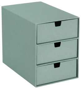 Zielony kartonowy organizer z szufladką Ingrid Canvas Paper Laminate – Bigso