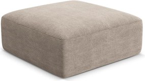 Jasnobrązowy sztruksowy podnóżek Campi – Cosmopolitan Design