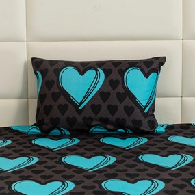 Poszewka na poduszkę z mikrofibry KASUGA 50x70 cm, turkusowy