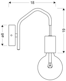 Nowoczesny kinkiet ścienny - K143 A9-D11
