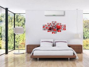 Obraz - 3D metaliczna abstrakcja (125x70 cm)