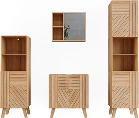 Zestaw mebli łazienkowych bambus 60x36x65 lucie