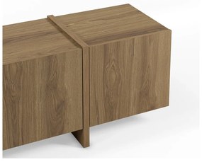 Szafka pod TV w dekorze dębu w naturalnym kolorze 180x55x35 cm Volia – Marckeric