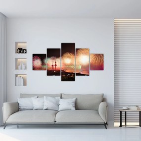 Obraz fajerwerków (125x70 cm)
