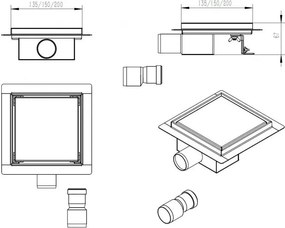 Odpływ prysznicowy ze stali nierdzewnej S8