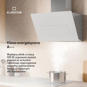 Klarstein SleekAir okap kuchenny, A+++, 717 m³/h, sterowanie dotykowe,  60 cm