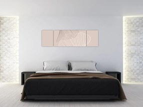 Obraz - Beżowe liście N⁰2 (170x50 cm)