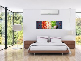 Obraz - Stół pełen warzyw (170x50 cm)
