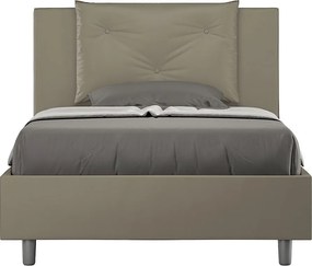 Łóżko bez stelaża tapicerowane 120x190 sztucznej skóry cappuccino Appia