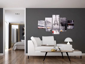 Obraz - Obraz olejny, Paryż (125x70 cm)
