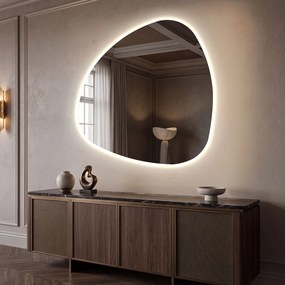Lustro do Salonu Nieregularne Plama Podświetlane LED J221