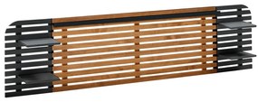 Czarny zagłówek z drewna sosnowego 240x62 cm Dimas – Marckeric
