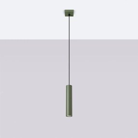 Lampa wisząca LAGOS 1 zielona oliwka SOLLUX  LIGHTING