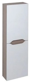 Biała szafka łazienkowa w dekorze drewna egzotycznego 40x140 cm Wave – Sapho