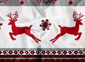 PrzytulneMieszkanie.pl PrzytulneMieszkanie.pl Pościel z mikrofibry  JELEŃ I PŁATEK czerwona
