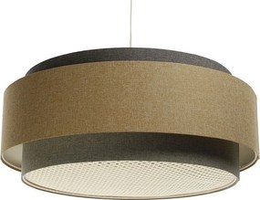 Lampa wisząca ERUTAN DUDU RATTAN szara/beżowa