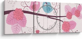 Obraz - Czas miłości (z zegarem) (90x30 cm)