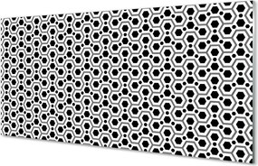 Panel szklany do Kuchni Geometryczne Sześciokąty