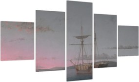 Obraz - Fitz Henry Lane, Lumber Schooners at Evening on Penobscot Bay, reprodukcje (125x70 cm)