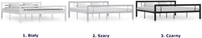 Białe metalowe łózko w stylu loftowym 120x200 cm - Sintra