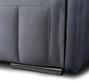 Sofa Rozkładana z Funkcją Spania LUMO Dwuosobowa Szara Nowoczesna do Salonu