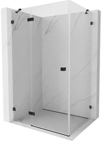 Mexen Lunar kabina prysznicowa uchylna lewa 70 x 80 cm, transparent, czarna - 834-070-080-70-00-L