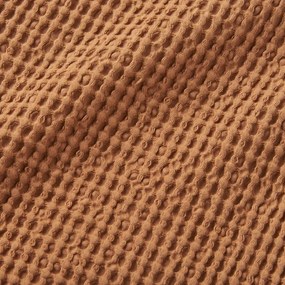 Brązowy bawełniany koc 150x200 cm Jaipur Chunky Waffle – Pineapple Elephant