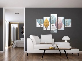 Obraz - Designowe drzewa (125x70 cm)