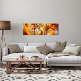 Obraz - Jesienne drzewo (z zegarem) (90x30 cm)