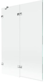Mexen Lunar parawan nawannowy 2-skrzydłowy lewy 120 x 150 cm, transparent, chrom - 897-120-100-01-00-L