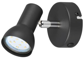 Czarna lampa punktowa ø 8 cm Cantar – Reality