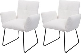 Krzesło do jadalni MCW-K34 (zestaw 2 sztuk),  biały