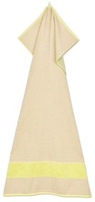 Żółto-różowy ręcznik kąpielowy z bawełny organicznej frotte 70x140 cm Check – JUNA