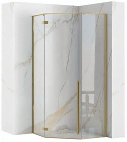 Kabina Prysznicowa Rea DIAMOND 100x100 Złota Szczotkowana