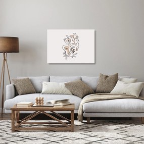 Obraz na szkle - Makijaż twarzy ze sztuką linii (70x50 cm)