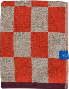 Pomarańczowo-beżowy ręcznik z bawełny organicznej frotte 50x90 cm Retro – Mette Ditmer Denmark