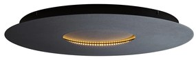 Nowoczesna lampa sufitowa czarna 60 cm z wbudowaną diodą LED z 3-stopniową regulacją ściemniania - Morning Nowoczesny Oswietlenie wewnetrzne