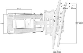 MOUNTY UCHWYT ŚCIENNY DO TV LCD PLAZMA 32-86 CALI