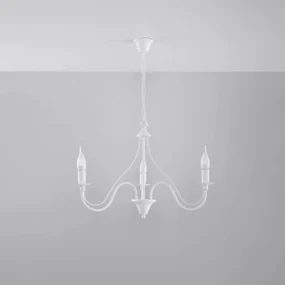 Żyrandol MINERWA 3 biały SOLLUX  LIGHTING