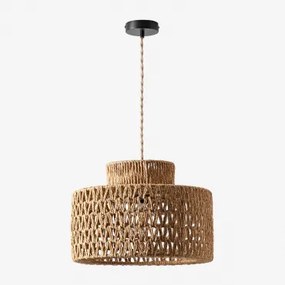 Pleciona Lampa Sufitowa Kiara Miel - Czarna & Natural Kiara - Sklum