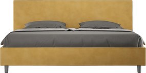 Łóżko bez stelaża tapicerowane 200x200 microfibra okra Adele