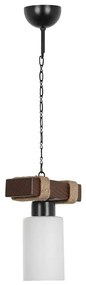Žyrandol na łańcuchu JASMIN 1xE27/40W/230V brązowy/biały