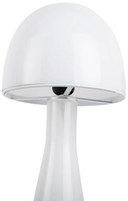 Biała lampa stołowa ze szklanym kloszem (wysokość 45 cm) Bombin – Leitmotiv