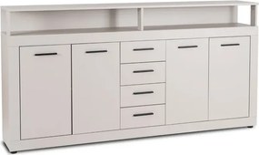 Komoda Czterodrzwiowa z Szufladami BLAGO 190 cm Kaszmir Nowoczesna