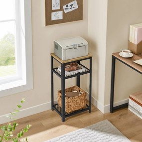 Stolik pomocniczy wysoki loft Faro 03 z 2 półkami, dąb artisan
