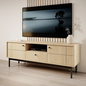 Szafka RTV stojąca GIAPPONESE 153,5 cm do Salonu pod Telewizor 1 Szuflada - Dąb
