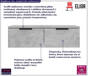 Zestaw dwóch szafek szarość betonu - Altario